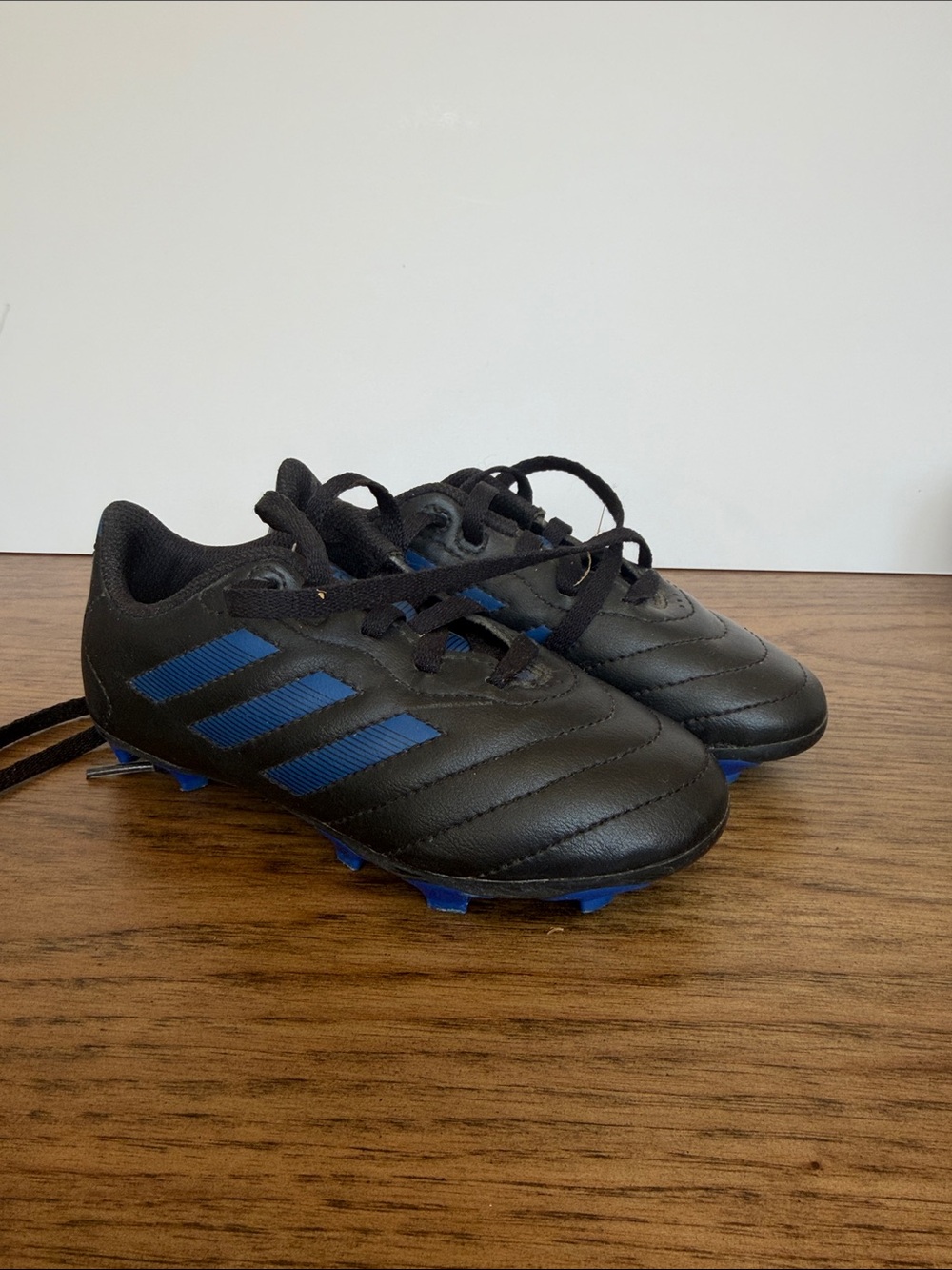 adidas Black Soccer Cleats with Blue Accents